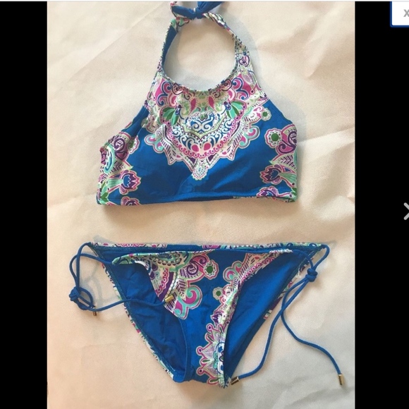 NEW 2PC La Blanca 'Lost Coast' High Neck Halter Top + Bikini Bottom [SZ 6 ] #C98 - Picture 6 of 13